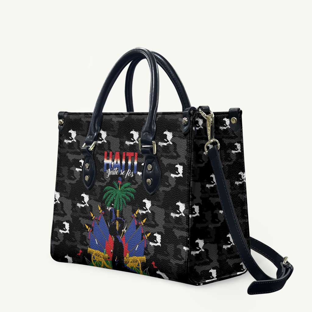 Haiti Map Camouflage Leather Bag Unique Style - African Pride