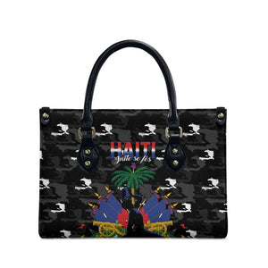 Haiti Map Camouflage Leather Bag Unique Style - African Pride