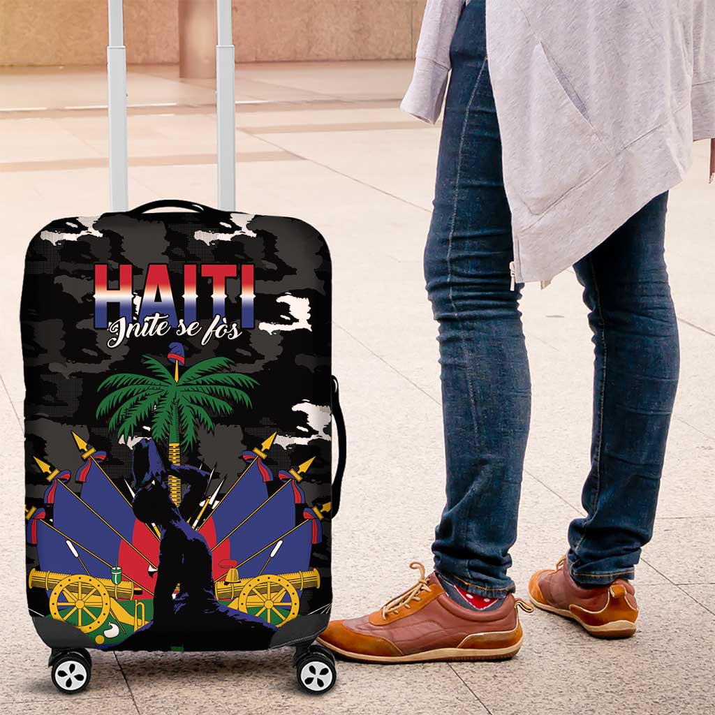 Haiti Map Camouflage Luggage Cover Unique Style - African Pride