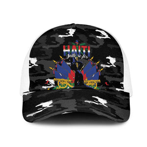 Haiti Map Camouflage Mesh Trucker Cap Unique Style - African Pride