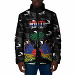 Personalized Haiti Map Camouflage Padded Jacket Unique Style - African Pride