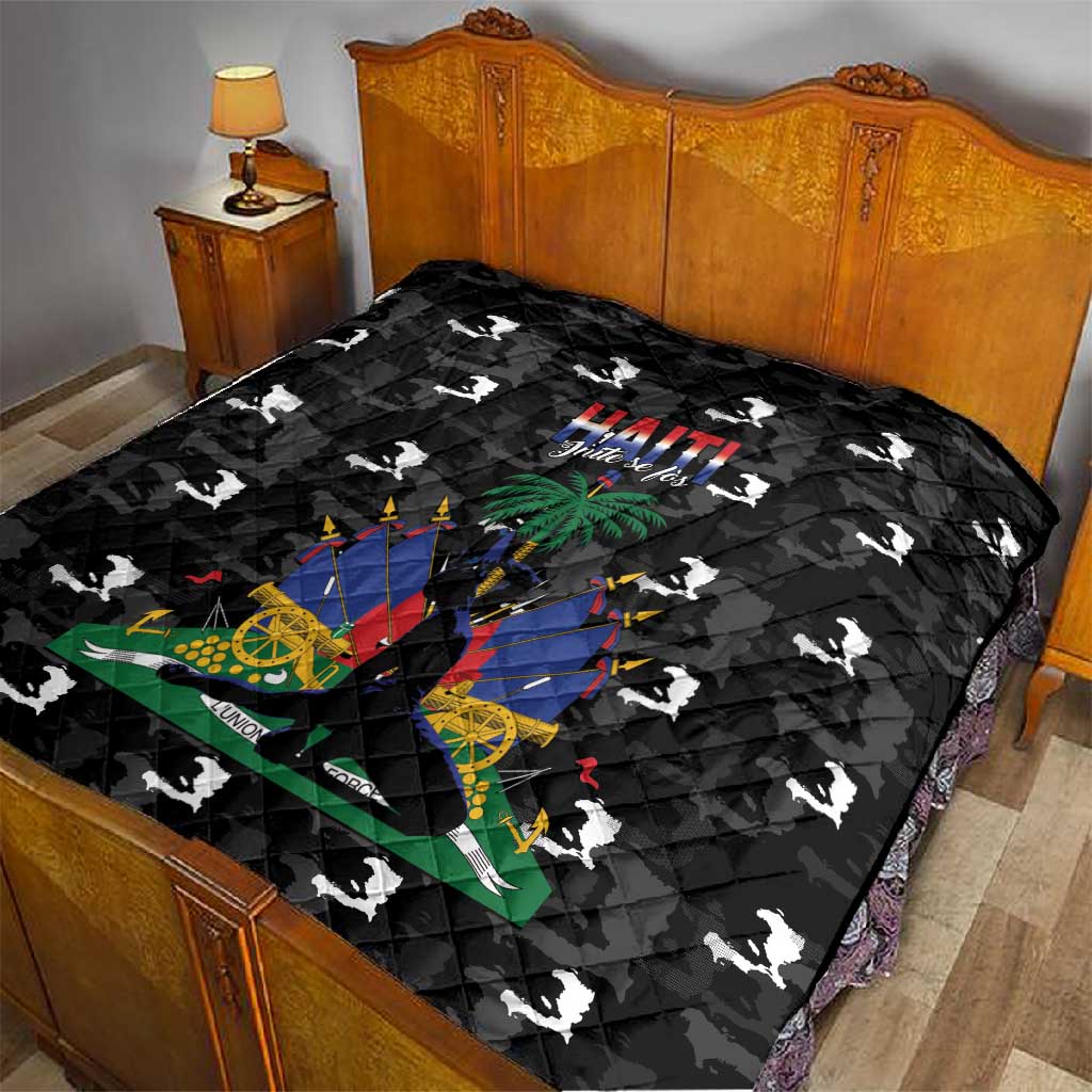 Haiti Map Camouflage Quilt Unique Style - African Pride
