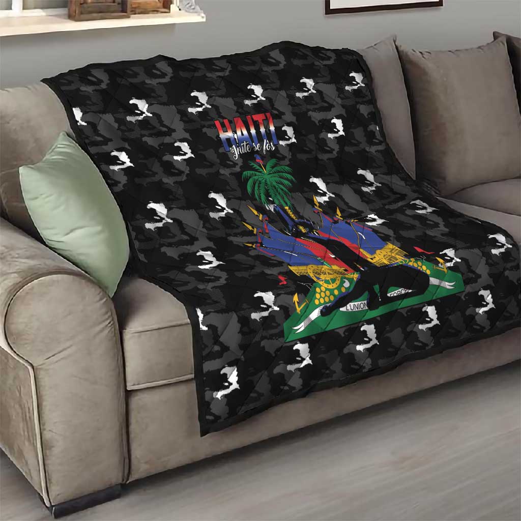 Haiti Map Camouflage Quilt Unique Style - African Pride