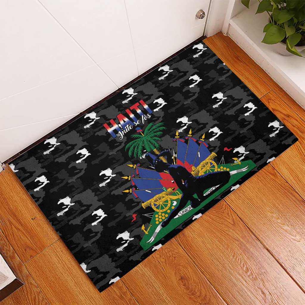 Haiti Map Camouflage Rubber Doormat Unique Style - African Pride