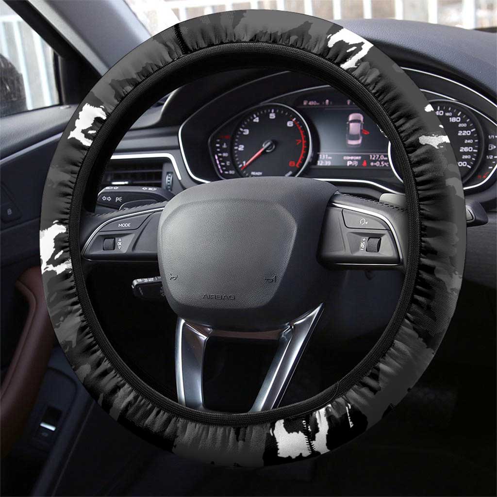 Haiti Map Camouflage Steering Wheel Cover Unique Style - African Pride
