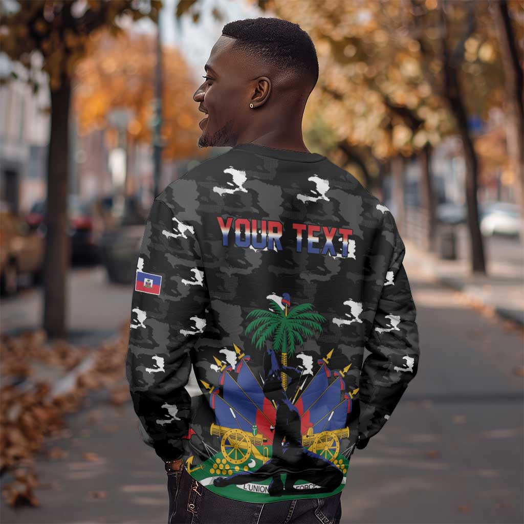 Personalized Haiti Map Camouflage Sweatshirt Unique Style - African Pride