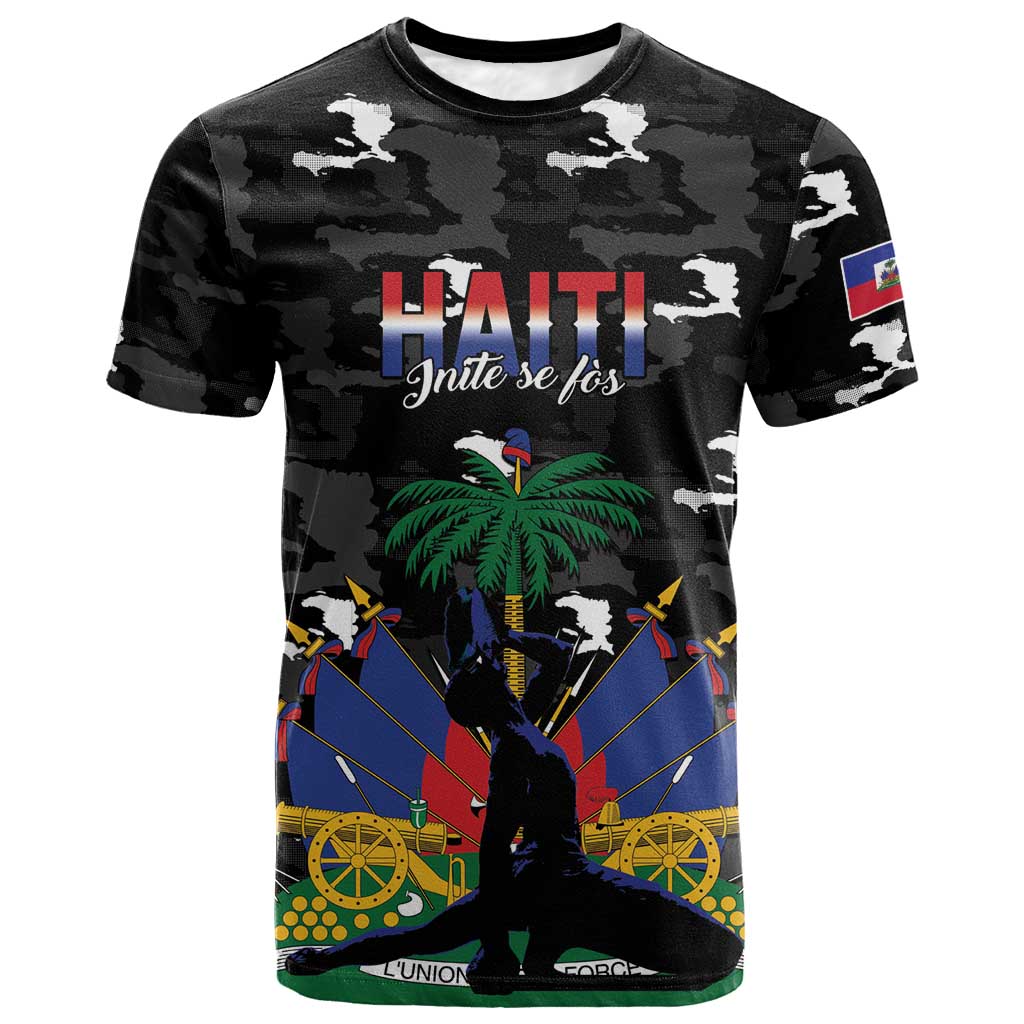 Personalized Haiti Map Camouflage T shirt Unique Style - African Pride