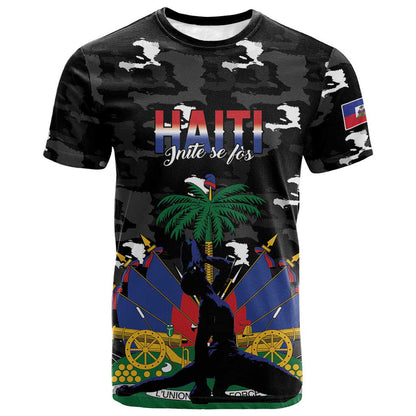 Personalized Haiti Map Camouflage T shirt Unique Style - African Pride