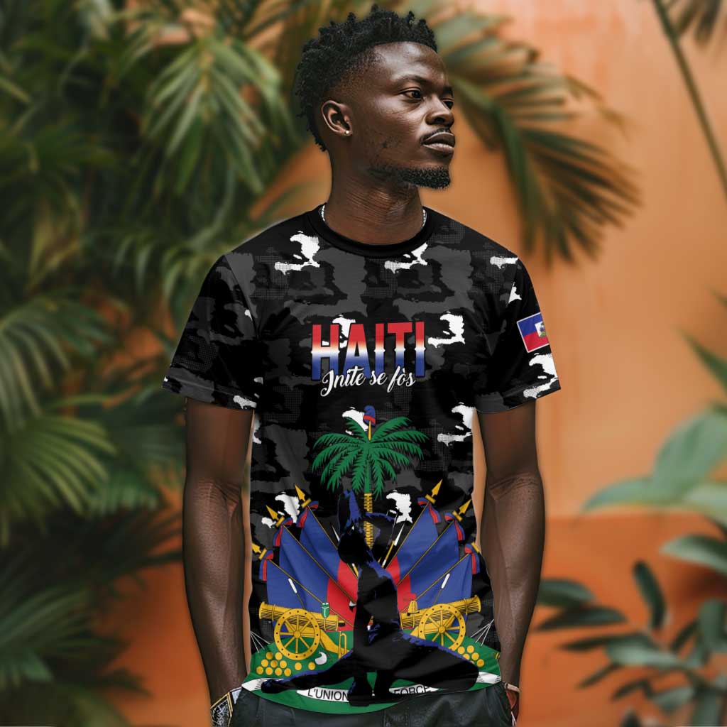 Personalized Haiti Map Camouflage T shirt Unique Style - African Pride