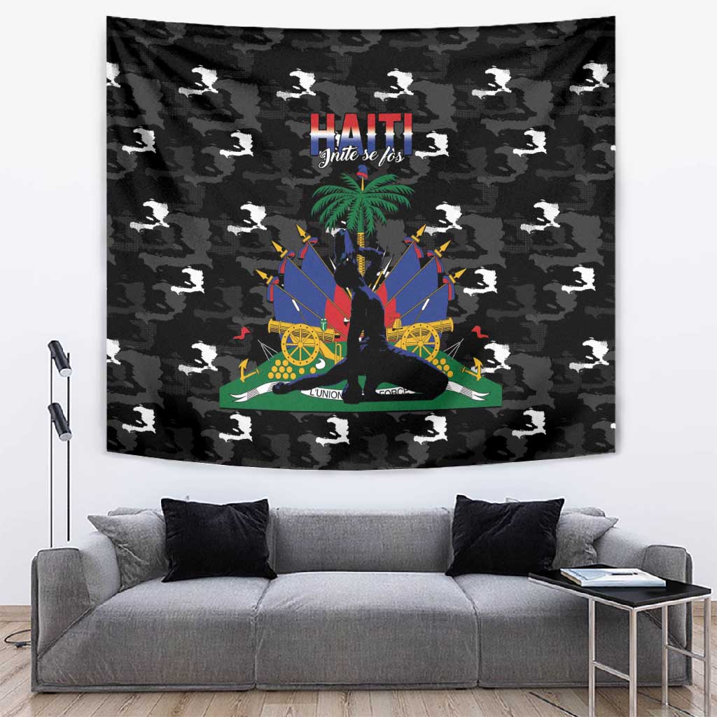 Haiti Map Camouflage Tapestry Unique Style - African Pride