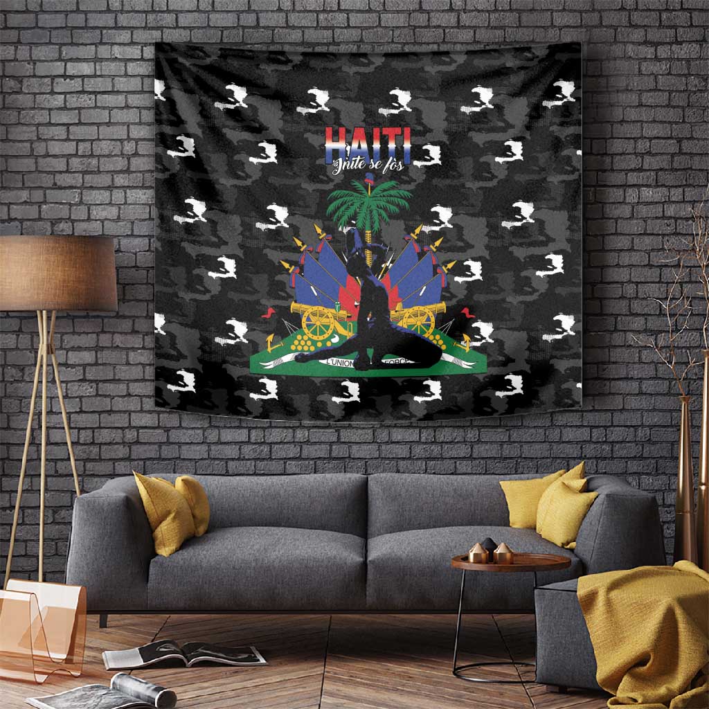 Haiti Map Camouflage Tapestry Unique Style - African Pride