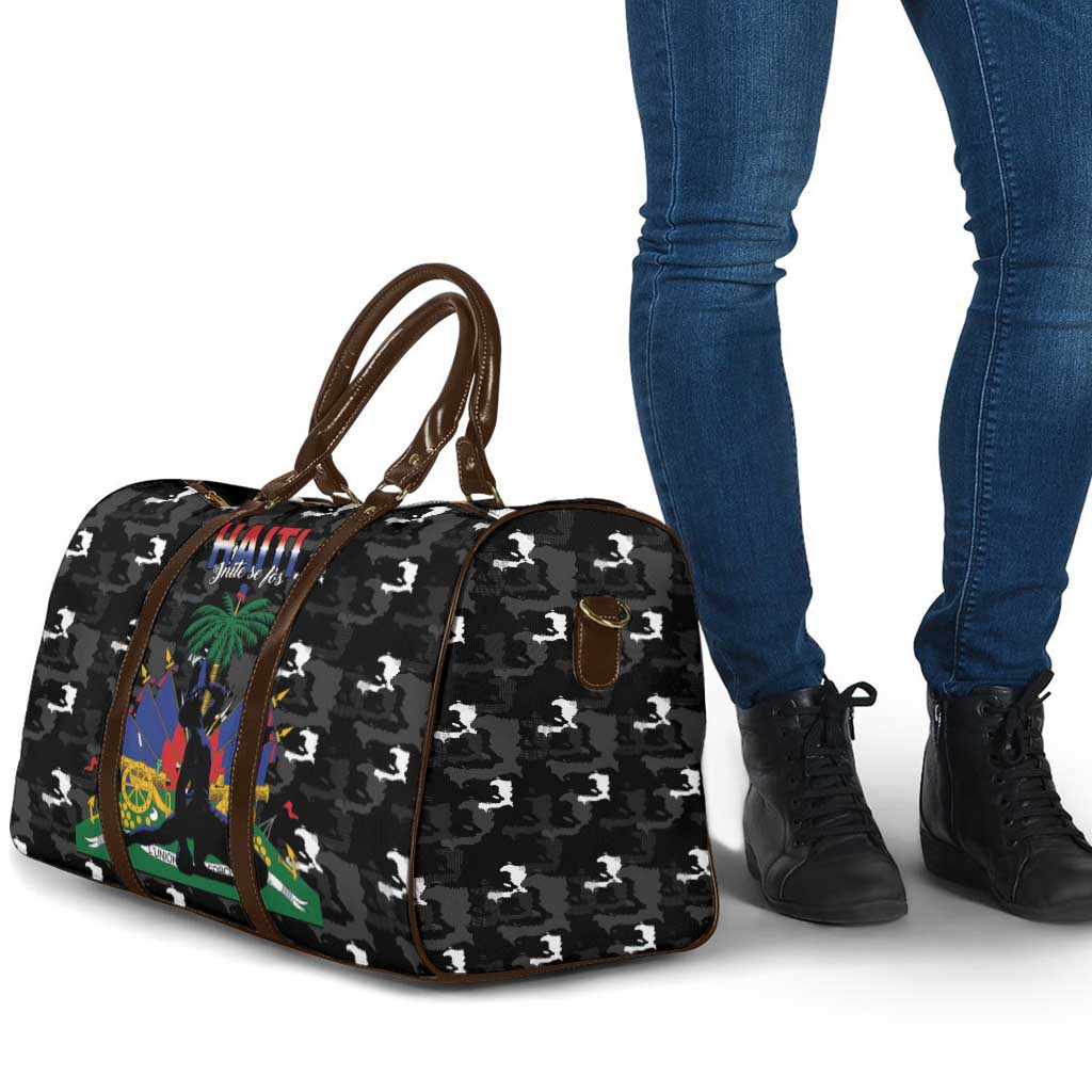 Haiti Map Camouflage Travel Bag Unique Style - African Pride