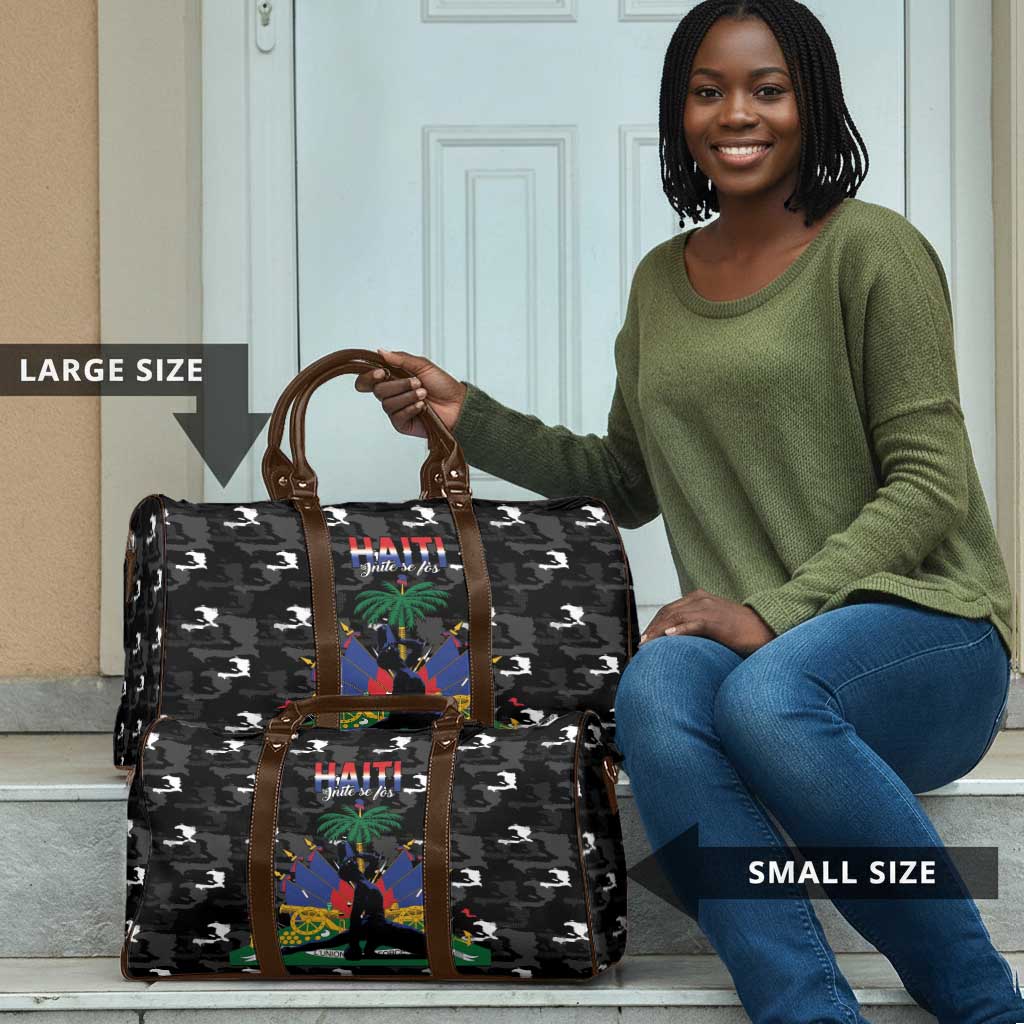 Haiti Map Camouflage Travel Bag Unique Style - African Pride