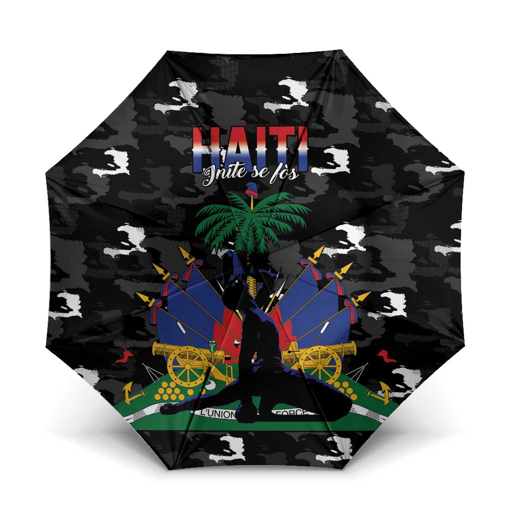 Haiti Map Camouflage Umbrella Unique Style - African Pride