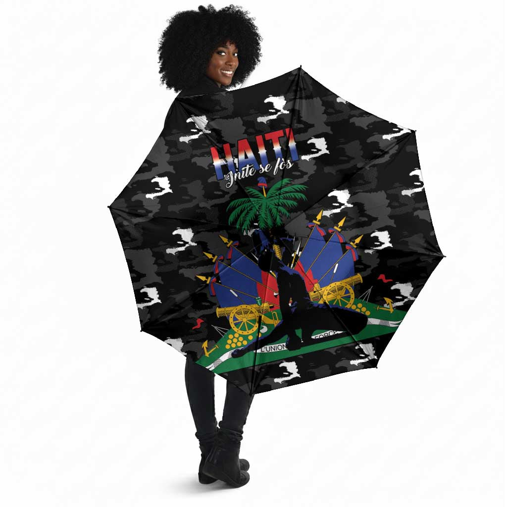 Haiti Map Camouflage Umbrella Unique Style - African Pride