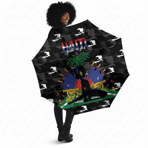 Haiti Map Camouflage Umbrella Unique Style - African Pride