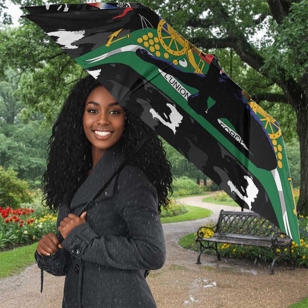 Haiti Map Camouflage Umbrella Unique Style - African Pride