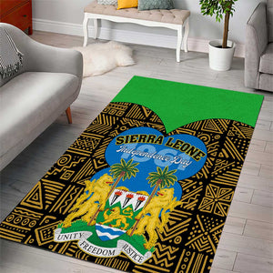 Sierra Leone Independence Day 2024 Area Rug Happy 63rd Anniversary African Pattern