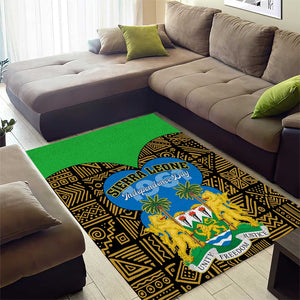 Sierra Leone Independence Day 2024 Area Rug Happy 63rd Anniversary African Pattern