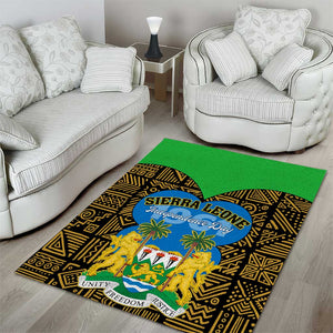 Sierra Leone Independence Day 2024 Area Rug Happy 63rd Anniversary African Pattern