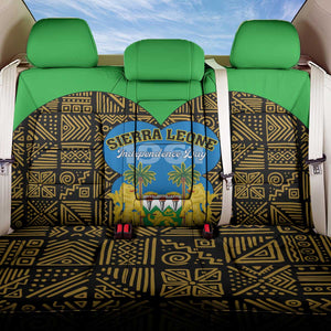 Sierra Leone Independence Day 2024 Back Car Seat Cover Happy 63rd Anniversary African Pattern