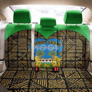 Sierra Leone Independence Day 2024 Back Car Seat Cover Happy 63rd Anniversary African Pattern