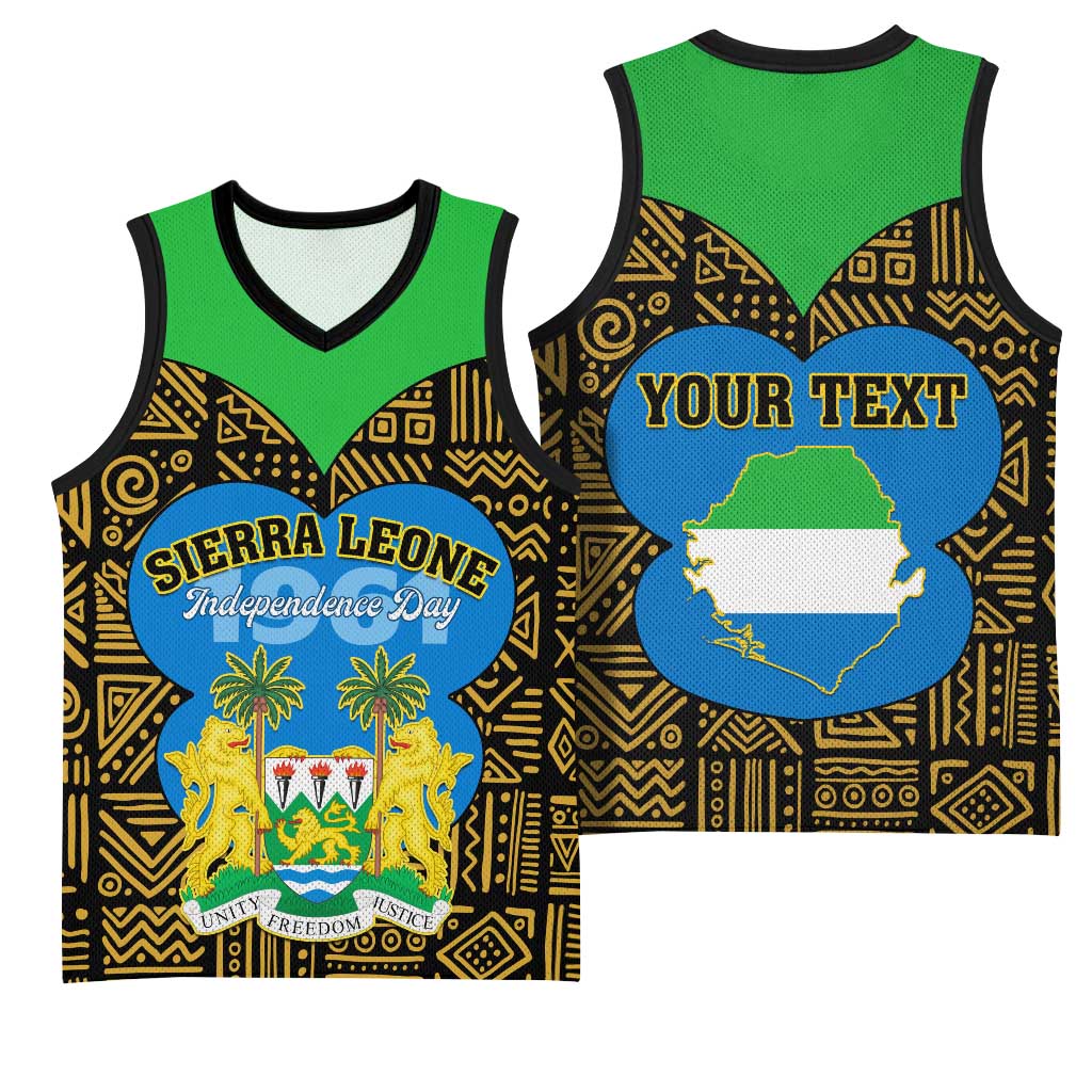 Sierra Leone Independence Day 2024 Basketball Jersey Happy 63rd Anniversary African Pattern LT01