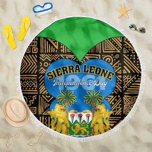 Sierra Leone Independence Day 2024 Beach Blanket Happy 63rd Anniversary African Pattern