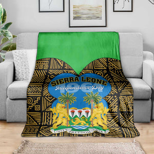 Sierra Leone Independence Day 2024 Blanket Happy 63rd Anniversary African Pattern