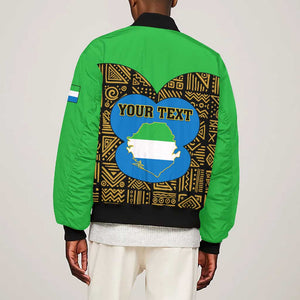 Sierra Leone Independence Day 2024 Bomber Jacket Happy 63rd Anniversary African Pattern