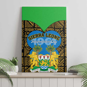 Sierra Leone Independence Day 2024 Canvas Wall Art Happy 63rd Anniversary African Pattern