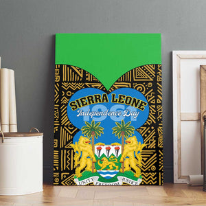 Sierra Leone Independence Day 2024 Canvas Wall Art Happy 63rd Anniversary African Pattern