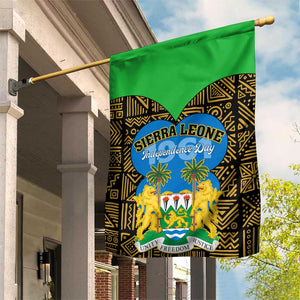 Sierra Leone Independence Day 2024 Garden Flag Happy 63rd Anniversary African Pattern