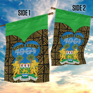 Sierra Leone Independence Day 2024 Garden Flag Happy 63rd Anniversary African Pattern