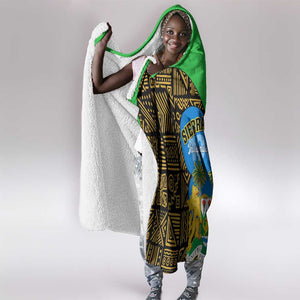 Sierra Leone Independence Day 2024 Hooded Blanket Happy 63rd Anniversary African Pattern