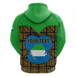 Sierra Leone Independence Day 2024 Hoodie Happy 63rd Anniversary African Pattern