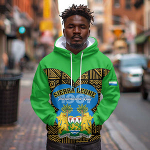 Sierra Leone Independence Day 2024 Hoodie Happy 63rd Anniversary African Pattern