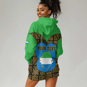 Sierra Leone Independence Day 2024 Hoodie Dress Happy 63rd Anniversary African Pattern