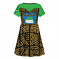 Sierra Leone Independence Day 2024 Kid Short Sleeve Dress Happy 63rd Anniversary African Pattern