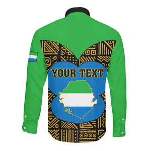 Sierra Leone Independence Day 2024 Long Sleeve Button Shirt Happy 63rd Anniversary African Pattern