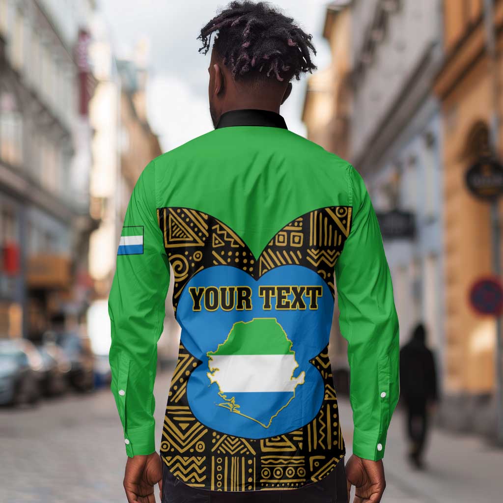 Sierra Leone Independence Day 2024 Long Sleeve Button Shirt Happy 63rd Anniversary African Pattern