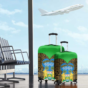 Sierra Leone Independence Day 2024 Luggage Cover Happy 63rd Anniversary African Pattern