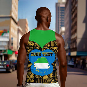 Sierra Leone Independence Day 2024 Men Tank Top Happy 63rd Anniversary African Pattern