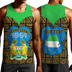 Sierra Leone Independence Day 2024 Men Tank Top Happy 63rd Anniversary African Pattern