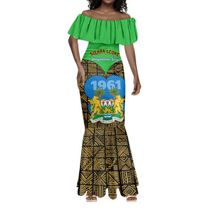 Sierra Leone Independence Day 2024 Mermaid Dress Happy 63rd Anniversary African Pattern