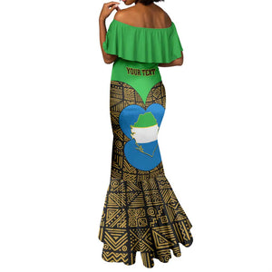 Sierra Leone Independence Day 2024 Mermaid Dress Happy 63rd Anniversary African Pattern