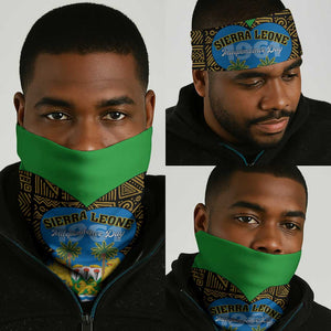 Sierra Leone Independence Day 2024 Neck Gaiter Happy 63rd Anniversary African Pattern LT01