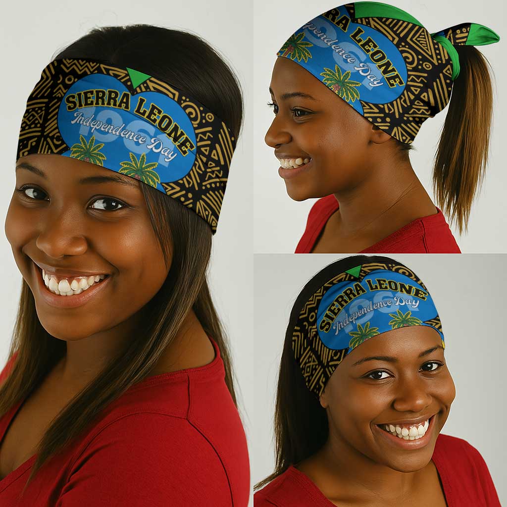 Sierra Leone Independence Day 2024 Neck Gaiter Happy 63rd Anniversary African Pattern LT01