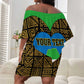 Sierra Leone Independence Day 2024 Off Shoulder Short Dress Happy 63rd Anniversary African Pattern LT01