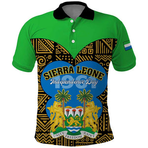 Sierra Leone Independence Day 2024 Polo Shirt Happy 63rd Anniversary African Pattern